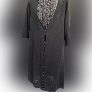 Eileen Fisher Linen Cotton Slub Black size Small NWT